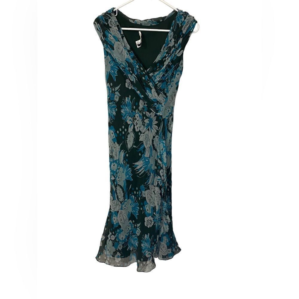Vintage David Warren 100% Silk Floral Dress